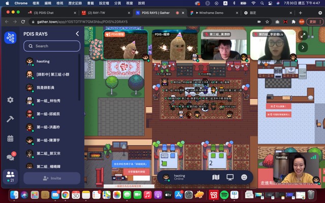 online work session with fun